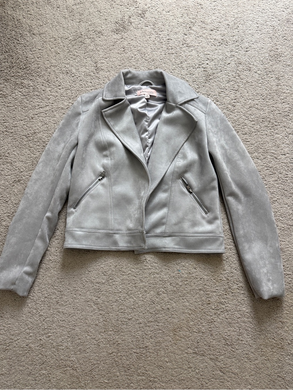 Philosophy Republic Clothing Faux Suede Moto Jacket